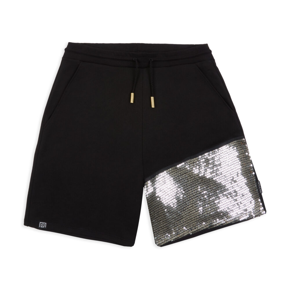 MALCARI Women's Short decorated with chrome colour sequin