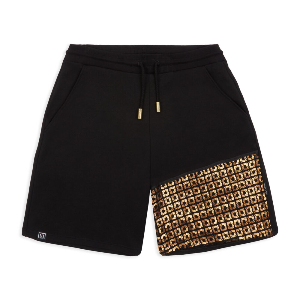 MALCARI Women's Short decorated with gold colour sequin